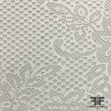 Stretch Floral Knit - White - Fabrics & Fabrics