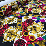 Abstract Printed Silk Charmeuse - Multicolor - Fabrics & Fabrics NY