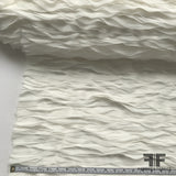 Novelty Couture Silk Ruffles Stitched onto Tulle - White - Fabrics & Fabrics