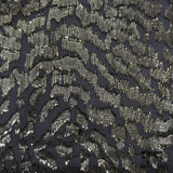Metallic Printed Silk Chiffon - Grey/Purple