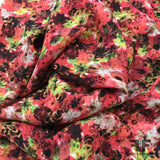 Floral Printed Silk Georgette - Red