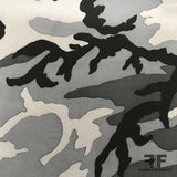 Camouflage Crepe de Chine - Grey/Black