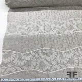 Textured Floral Brocade - Grey - Fabrics & Fabrics