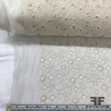 Eyelet Embroidered Cotton / Silk Blend - Ivory - Fabrics & Fabrics NY
