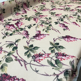Floral Printed Silk Chiffon - Beige/Pink/Green - Fabrics & Fabrics