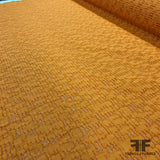 Italian Novelty Textured Cotton - Orange - Fabrics & Fabrics