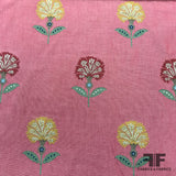 Italian Floral Motif Brocade - Pink