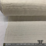 Pinstripe Metallic Cotton - White/Silver - Fabrics & Fabrics