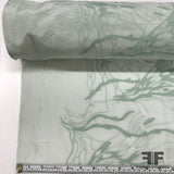 Embroidered Cotton/Silk Voile Blend - Seafoam Green - Fabrics & Fabrics NY