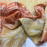 Ombré Floral Brocade - Red/Orange/Yellow - Fabrics & Fabrics
