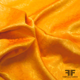 Bright Floral Textured Brocade - Orange - Fabrics & Fabrics NY