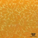 Floral Textured Brocade - Orange