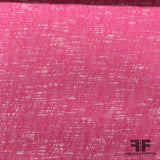 Exposed Thread Brocade - Hot Pink/White - Fabrics & Fabrics NY