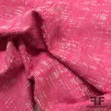 Exposed Thread Brocade - Hot Pink/White