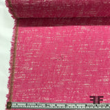 Exposed Thread Brocade - Hot Pink/White - Fabrics & Fabrics NY