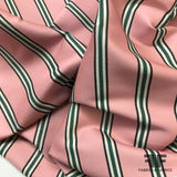Multi Striped Brocade - Pink/Deep Green