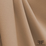 Italian Double Faced Wool Crepe - Medium Brown - Fabrics & Fabrics
