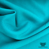 Italian Double Faced Wool Crepe - Turquoise - Fabrics & Fabrics