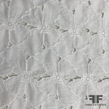 Floral Eyelet Cotton - White - Fabrics & Fabrics