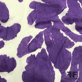 Abstract Printed Cotton - Purple/White - Fabrics & Fabrics NY