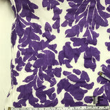 Abstract Printed Cotton - Purple/White - Fabrics & Fabrics NY