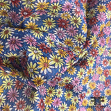Embroidered Floral Printed Cotton Voile - Multicolor