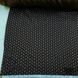 Paisley Satin Jacquard (Reversible) - Navy/Beige - Fabrics & Fabrics