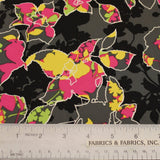 Graphic Floral Printed Silk Crepe - Multicolor