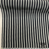 Striped Silk Printed Crepe de Chine  - Blue / White - Fabrics & Fabrics