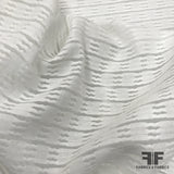 Textured Semi Sheer Cotton - White