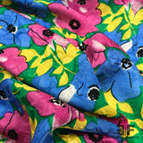 Bright Floral Printed Silk Charmeuse - Multicolor - Fabrics & Fabrics NY