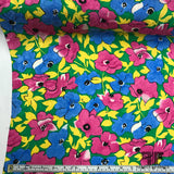 Bright Floral Printed Silk Charmeuse - Multicolor - Fabrics & Fabrics NY