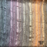 Striped Metallic Crinkle Burnout Chiffon - Ombre - Fabrics & Fabrics