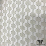 Italian Geometric Novelty Shadow Weave - Taupe - Fabrics & Fabrics