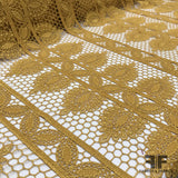 Floral Guipure Lace - Mustard - Fabrics & Fabrics