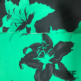 J Mendel Large Floral Reversible Brocade - Green / Black - Fabrics & Fabrics