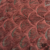 Christian Siriano Novelty Scalloped Fringe - Maroon - Fabrics & Fabrics