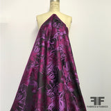 Blooming Floral Brocade - Purple - Fabrics & Fabrics