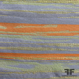 Italian Reversible Striped Brocade - Purple/Orange - Fabrics & Fabrics