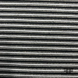 Italian Metallic Striped Brocade - Black/Ivory/Gold - Fabrics & Fabrics