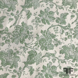 Italian Floral Brocade - Green/Ivory - Fabrics & Fabrics
