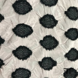 Novelty Embroidered Dot Silk - Pale Pink/Black - Fabrics & Fabrics