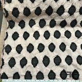 Novelty Embroidered Dot Silk - Pale Pink/Black - Fabrics & Fabrics