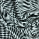 Checkered Brocade With Metallic Thread - Black/White/Silver