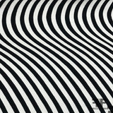 Swivel Striped Brocade - Black & Ivory - Fabrics & Fabrics