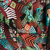 Abstract Printed Silk Crepe de Chine - Multicolor - Fabrics & Fabrics NY