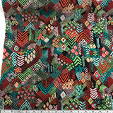Abstract Printed Silk Crepe de Chine - Multicolor - Fabrics & Fabrics NY