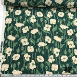 Floral Printed Silk Georgette - Green/Beige - Fabrics & Fabrics