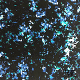 Abstract Printed Silk Crepe de Chine - Black/Blue - Fabrics & Fabrics