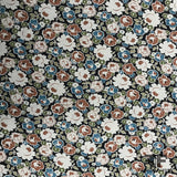 Floral Printed Crinkled Silk Chiffon - Multicolor - Fabrics & Fabrics